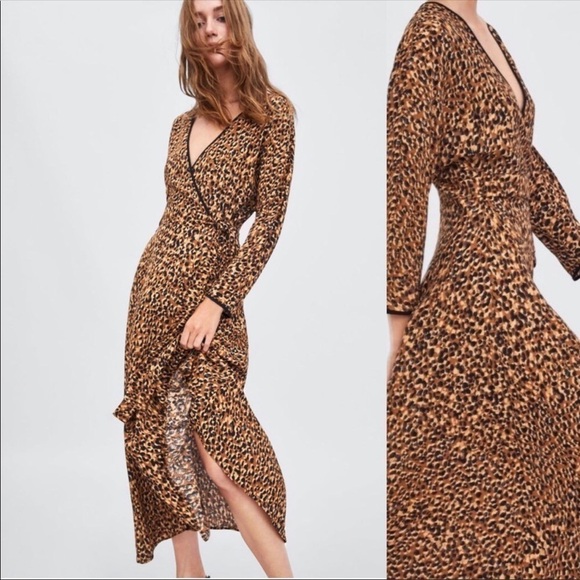 Zara Animal Print Dress - Picture 1 of 6